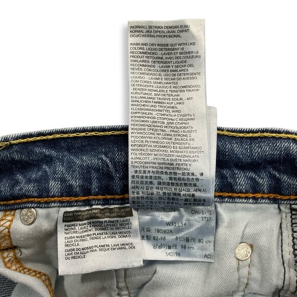 Levi's 514 Men's Jeans 32 Blue Denim Straight Leg - Picture 8 of 9